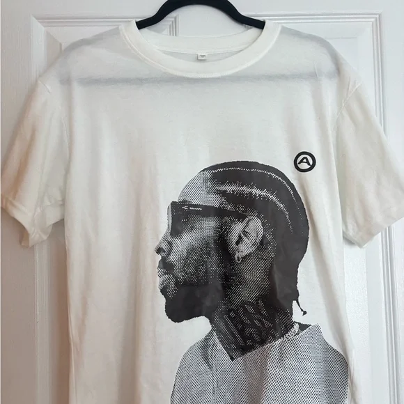 Brent Faiyaz White Graphic Men's T-Shirt Size M LIKE GOOD CONDITION - Picture 2 of 5